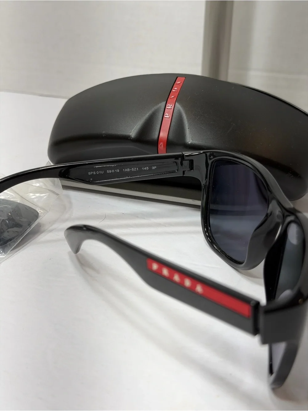 PRADA Linea Rossa Active Men's Polarized Sunglasses SPS 01U (1AB-5Z1) Black